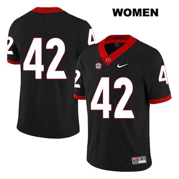 Georgia Bulldogs Women's Mitchell Werntz #42 NCAA No Name Legend Authentic Black Nike Stitched College Football Jersey JYO0156DR